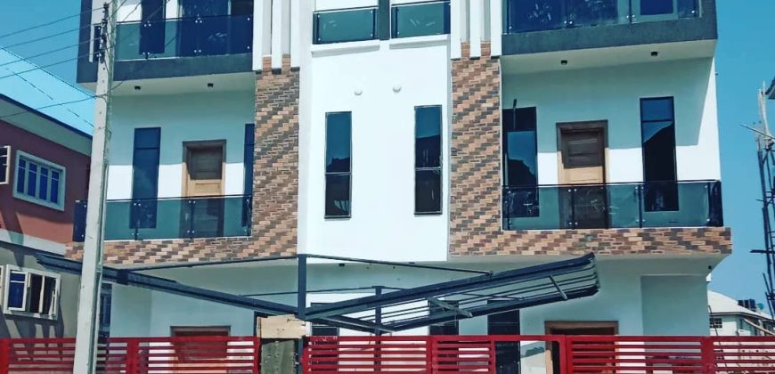 5 bedroom semi detached duplex at lekki conservation road, by chevron tol.